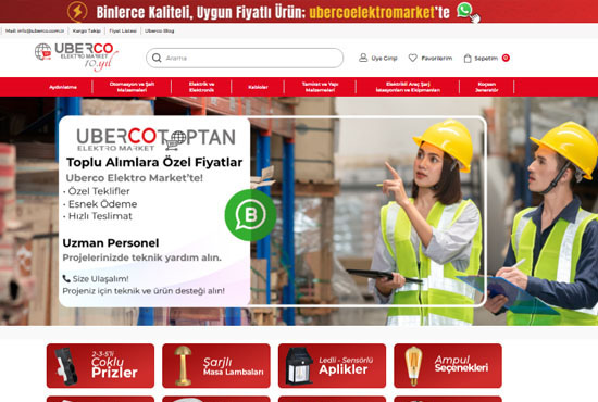 Uberco Elektro Market resmi web sitesi