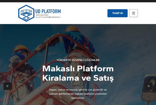 UD Platform kurumsal web sitesi
